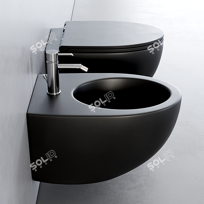 Esedra Bull Wall-Hung WC: Modern & Stylish Toilet 3D model image 2