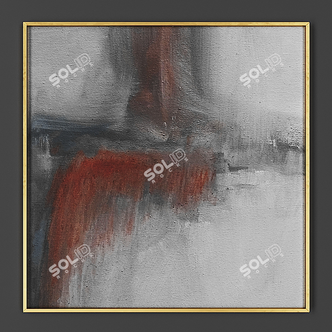 Elegant Black Frame Picture 3D model image 1