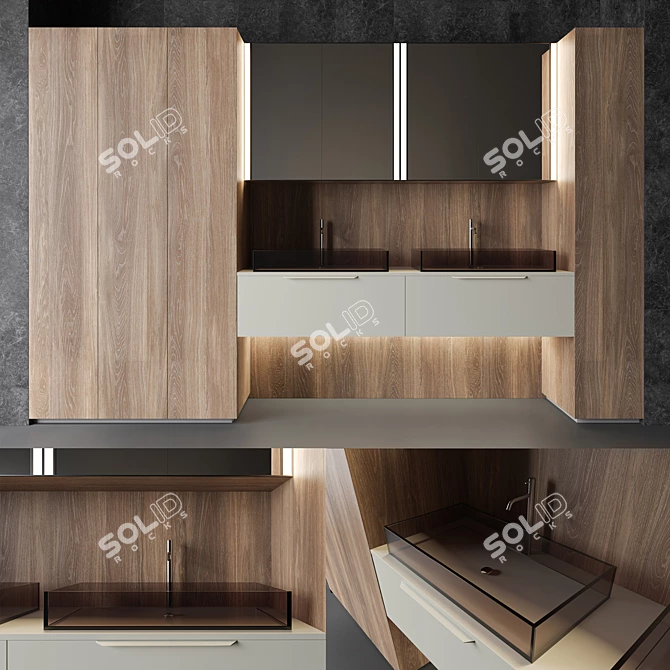 Cerasa Nerolab Bathroom Vanity 3D model image 1