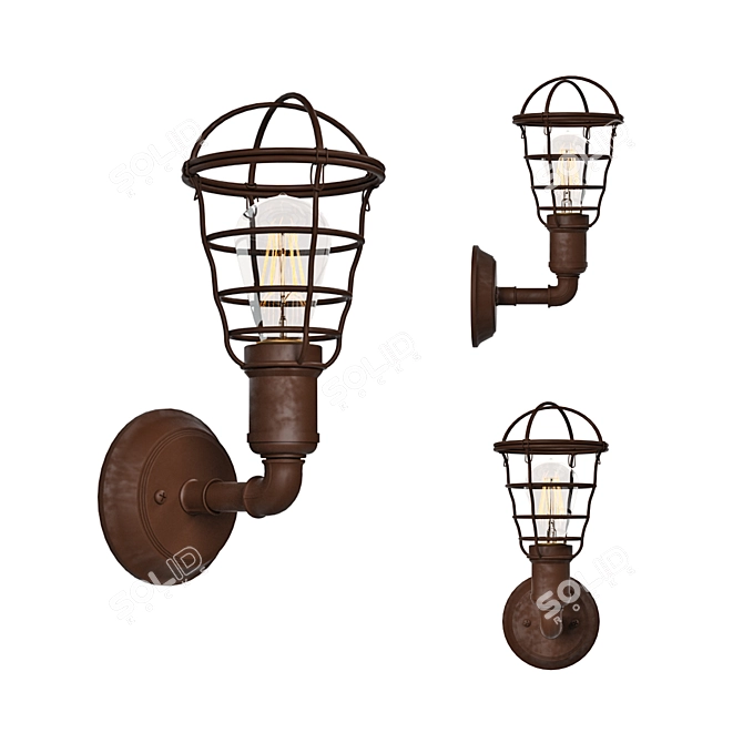 Vintage Wall Light: EGLO PORT SETON 3D model image 1