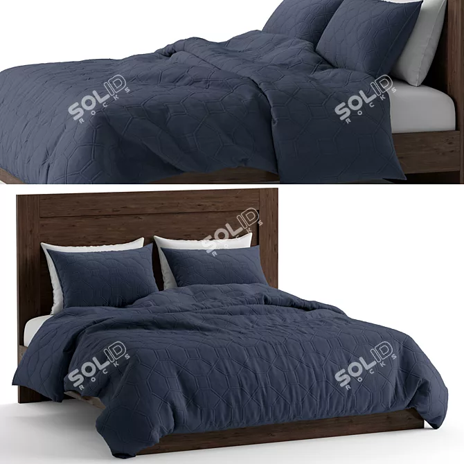 Title: Madison Park Bed: Sleek & Stylish 3D model image 1