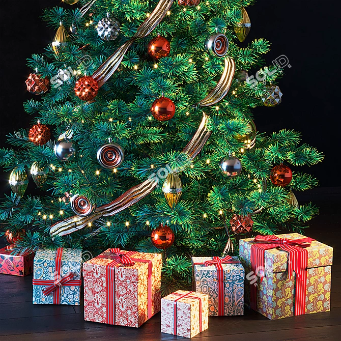 Festive Fir: Perfect Christmas Tree 3D model image 2