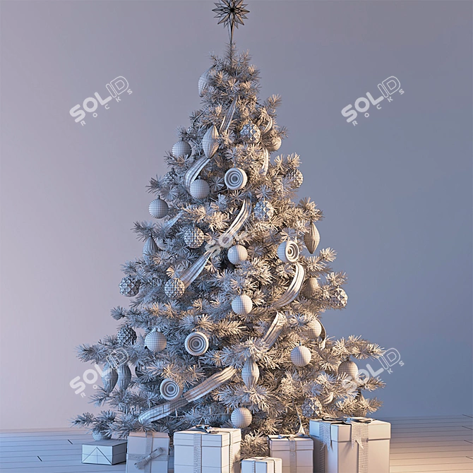 Festive Fir: Perfect Christmas Tree 3D model image 3