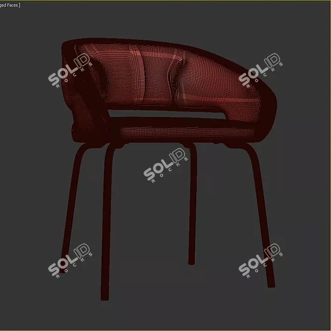 Luxury Leather Lounge Chair 3D model image 3