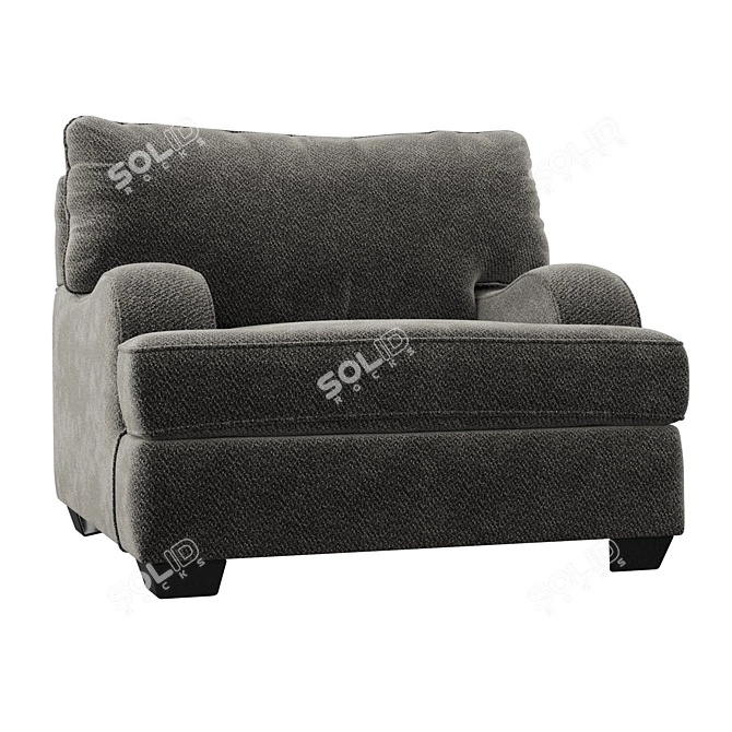 Elegant Bryton Armchair 3D model image 2