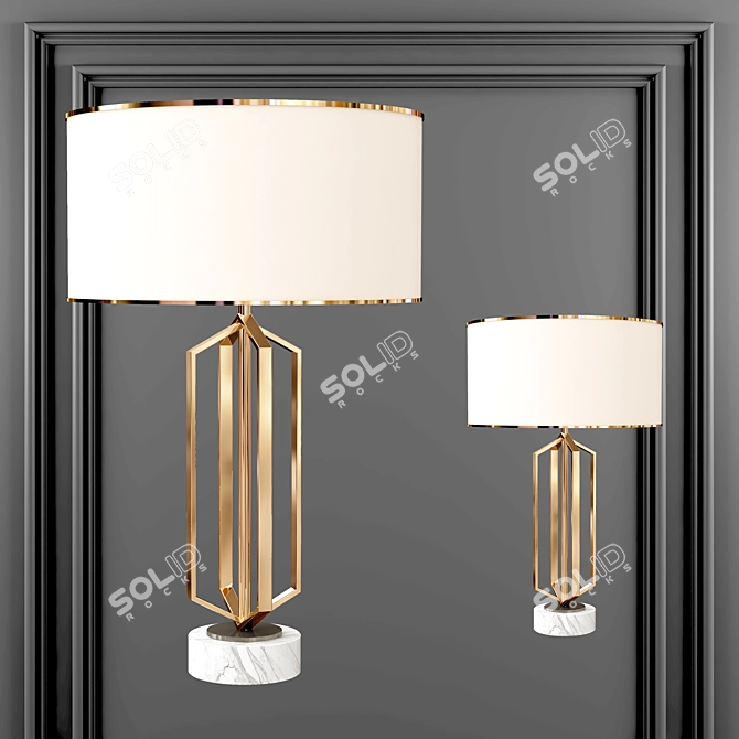Luxury Table Lamp: Modern Design 3D model image 1