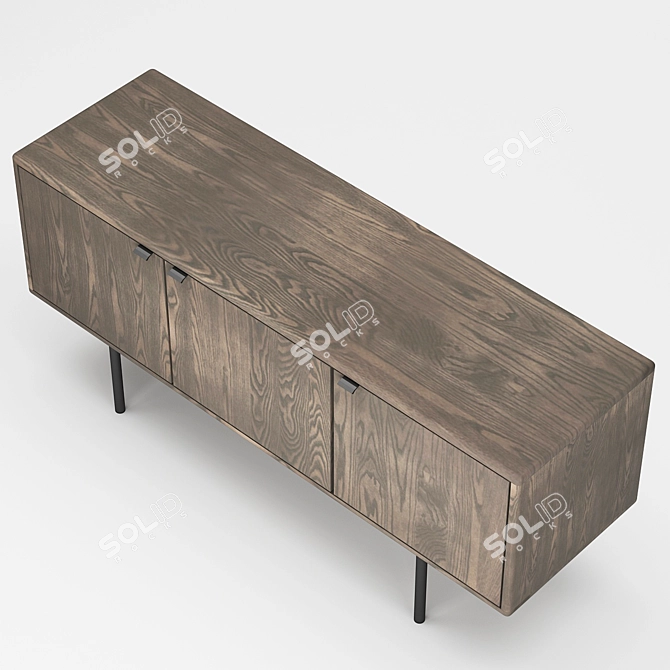 Modern Media Cabinets - Hensley Collection 3D model image 2