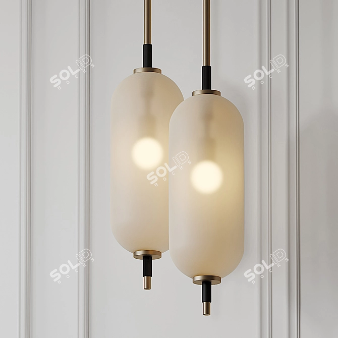 Elegant Pierce Pendant Light 3D model image 1