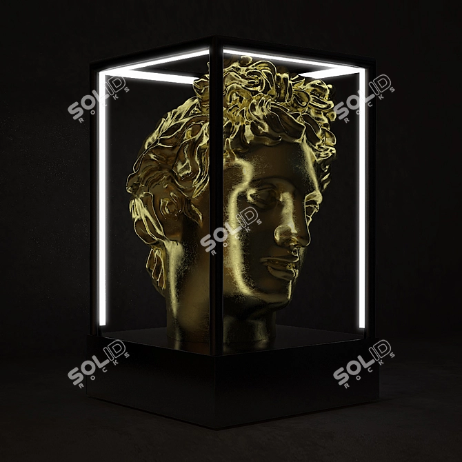 Golden Apollo Table Lamp: Elegant Decorative Lighting 3D model image 2