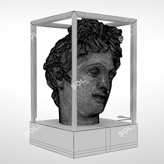Golden Apollo Table Lamp: Elegant Decorative Lighting 3D model image 3