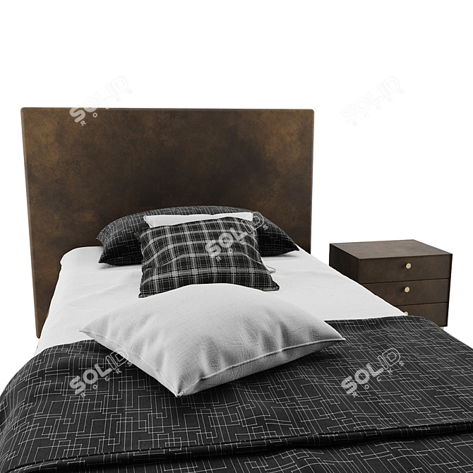 Dofa Single Bed: Sleek and Versatile 3D model image 2