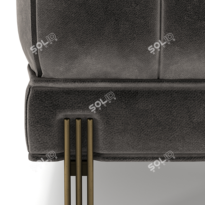 Elegant Sienna Stool: Chic and Compact 3D model image 3