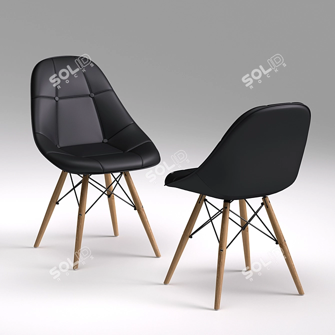 Elegant Vesper Chair 3D model image 2