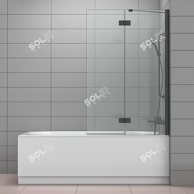 Radaway and Villeroy: Bath Shower Curtain Set 3D model image 7