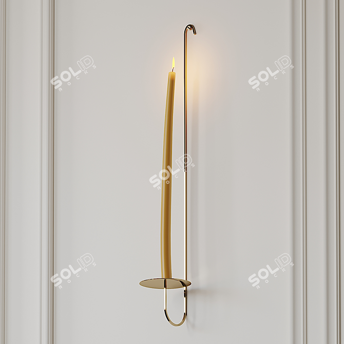 Fredericks & Mae Taper Candleholder: Elegant Wall Sconce 3D model image 3