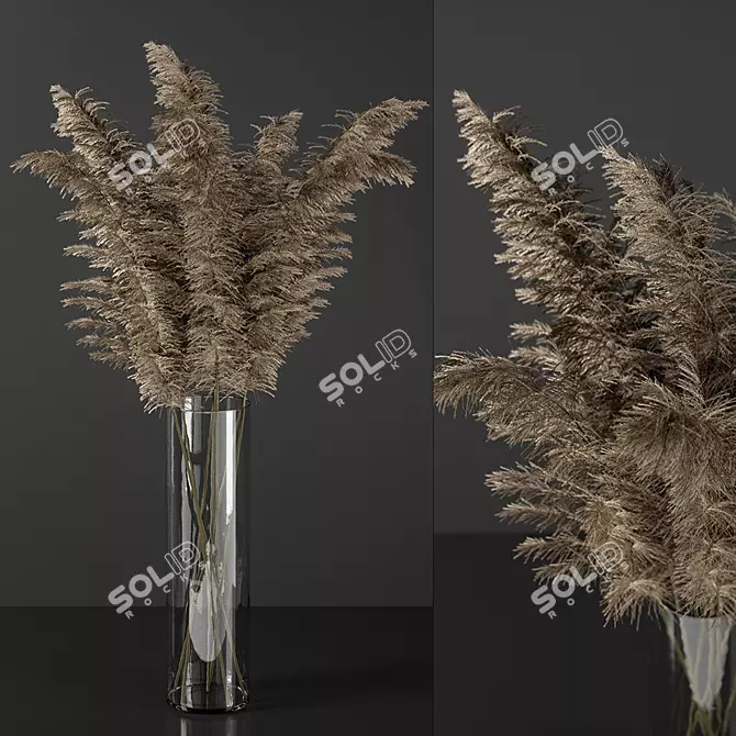 Elegant Ivory Decorative Vase 3D model image 1