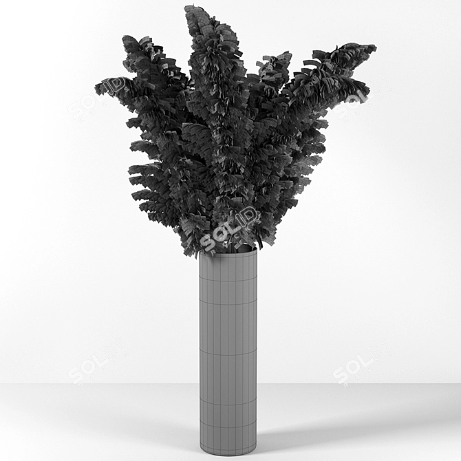 Elegant Ivory Decorative Vase 3D model image 3