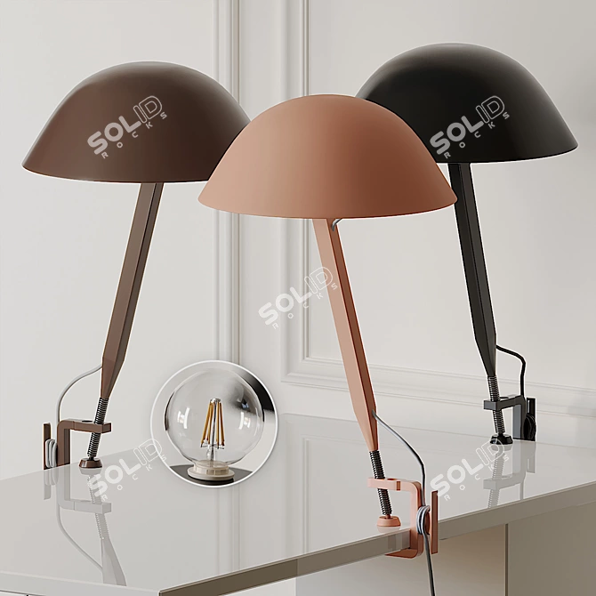 Versatile Sempe Clamp Lamp: Stylish Table Lighting 3D model image 1