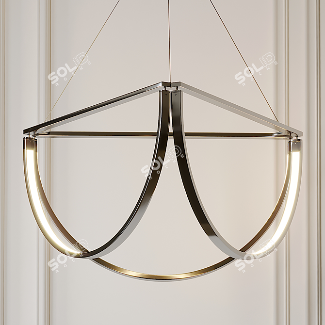 Chord Cluster Pendant Light 3D model image 2