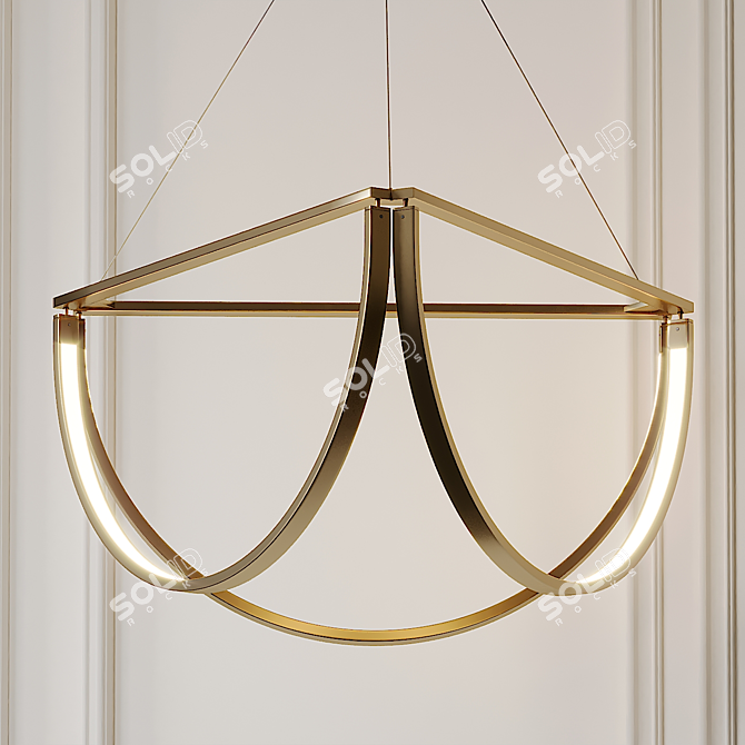 Chord Cluster Pendant Light 3D model image 1