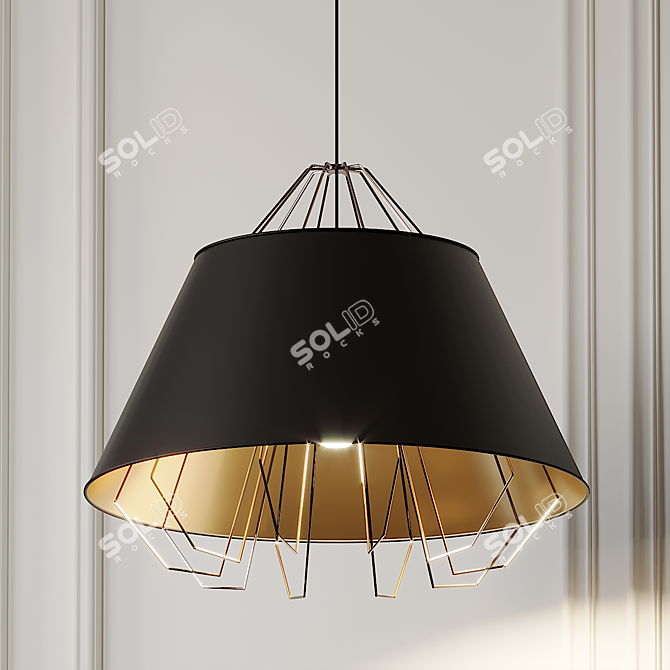 Elegant Arctic Grande Pendant Light 3D model image 2