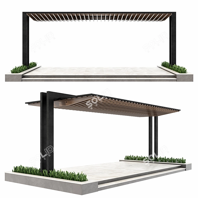 Archival Pergola Design: 3D Model 3D model image 1