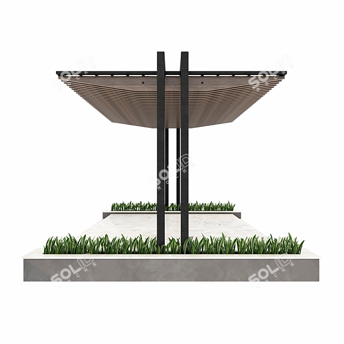 Archival Pergola Design: 3D Model 3D model image 2