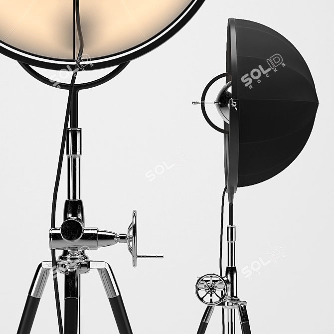 PBR-Optimized Photographer Lamp 3D model image 2