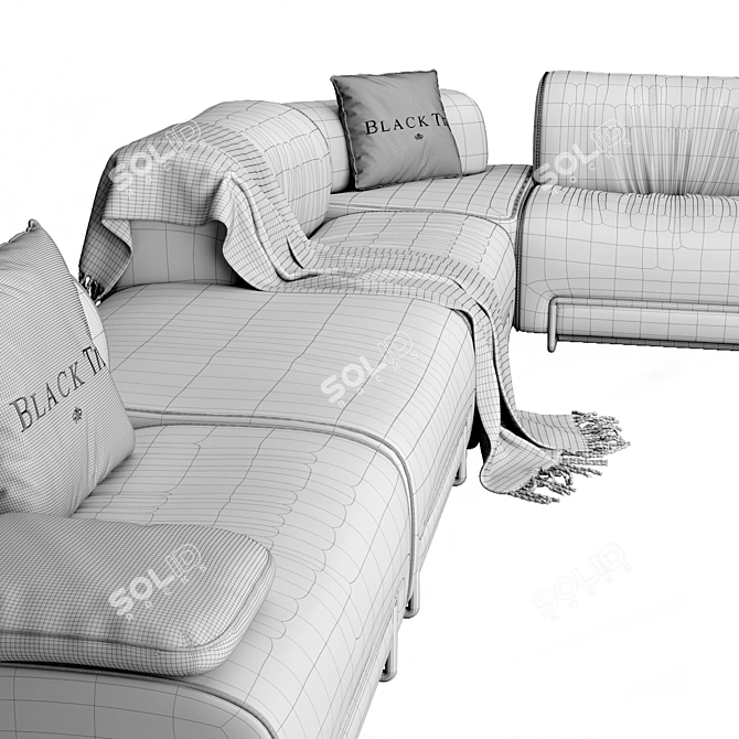 Elegant Bamboo Sofa: Pier Luigi Collection 3D model image 5