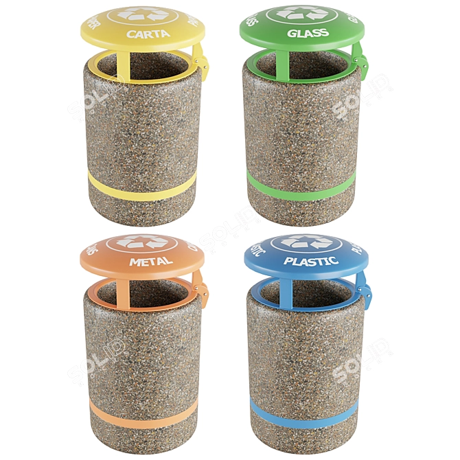 Elegant Ceramic Urn 3D model image 2