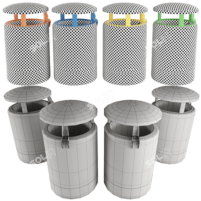 Elegant Ceramic Urn 3D model image 3