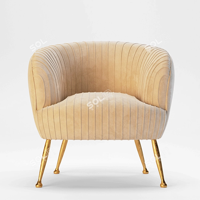 Modern Comfort Armchair 3D model image 2