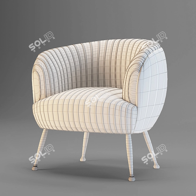 Modern Comfort Armchair 3D model image 3