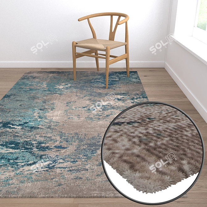 Luxury Carpet Set: High-Quality Textures 3D model image 2