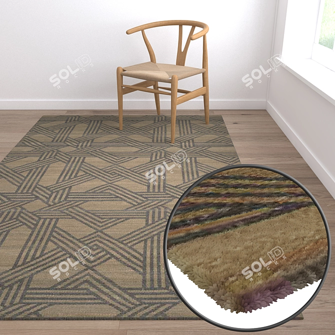 High-Quality Carpets Set 3D model image 2