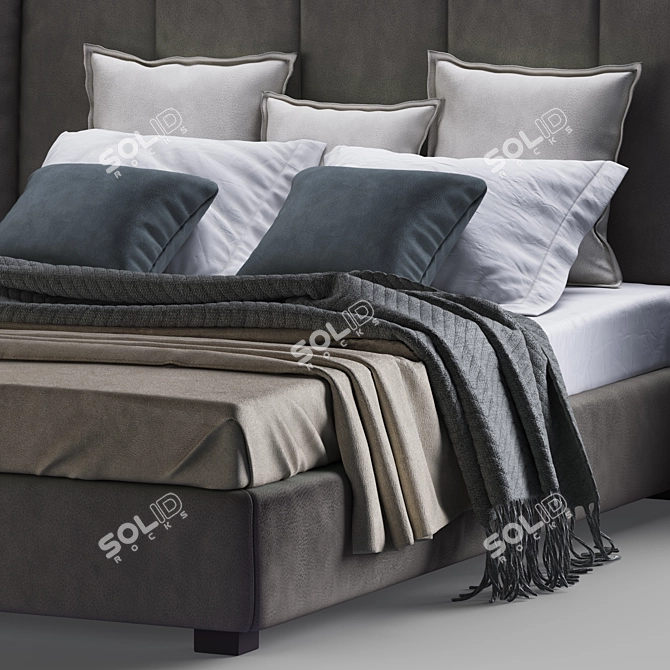 Gamma Wind Night Bed: Elegant and Stylish 3D model image 2