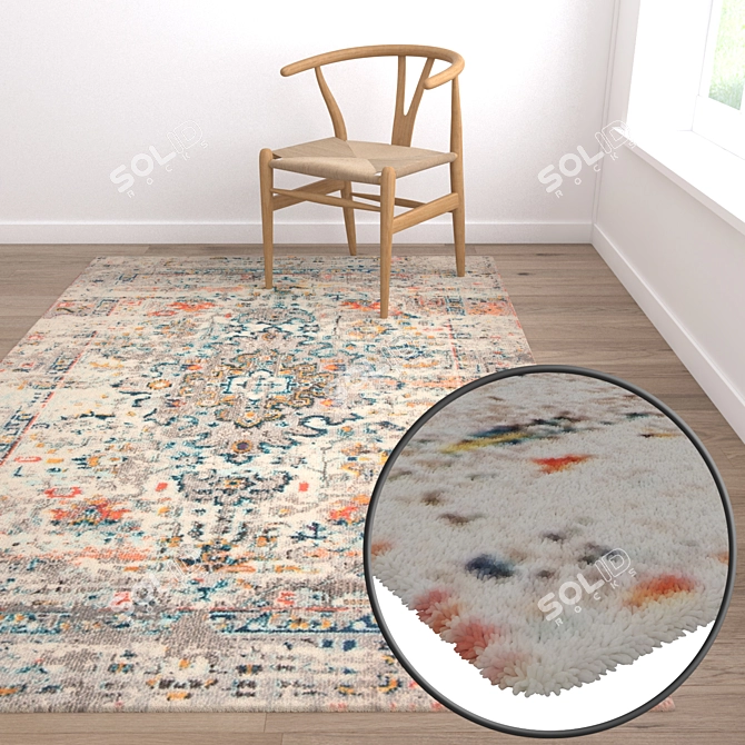 High-Quality Carpets Set 3D model image 2