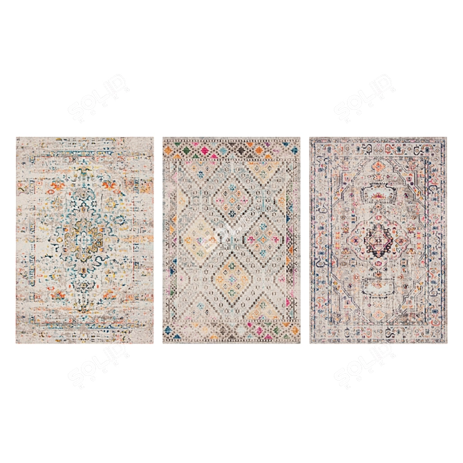 High-Quality Carpets Set 3D model image 3