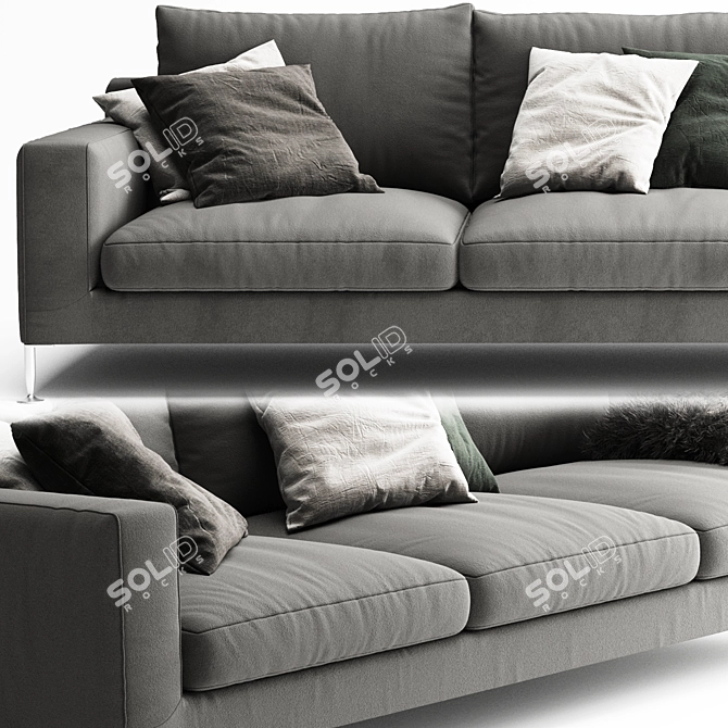 Modern Italian Design: B&B Italia Harry Sofa 3D model image 3