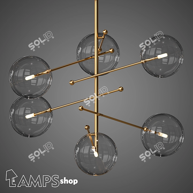 L1215 Chandelier Globe A" translates directly to Russian and does not need any translation. 

Globe A Chandelier, Ø80cm 3D model image 1