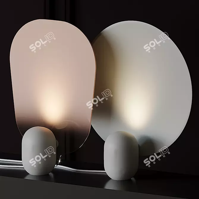 Elegant Gradient Table Lamp by Studio Wm 3D model image 1