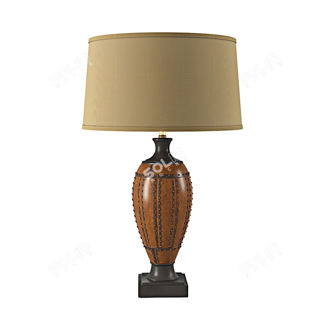 Vintage-inspired Carine Brown Lamp 3D model image 1