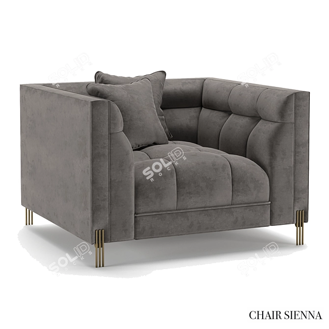 Elegant Sienna Chair: Stylish and Comfortable 3D model image 1