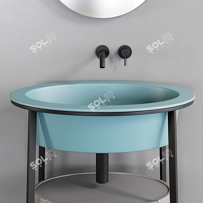 Cielo Catino Oval Washbasin: Timeless Elegance for Your Bathroom 3D model image 2