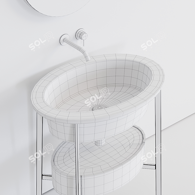 Cielo Catino Oval Washbasin: Timeless Elegance for Your Bathroom 3D model image 3