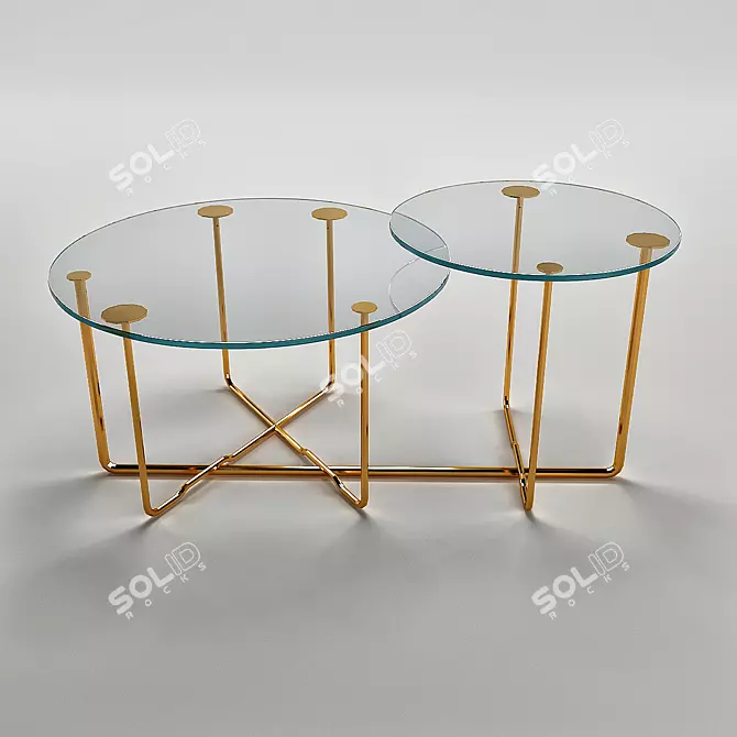 Elegant Gallotti & Radice Connection Coffee Table 3D model image 1