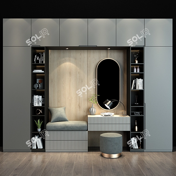 Modern Storage Solution: Furniture Cabinet 080 3D model image 1