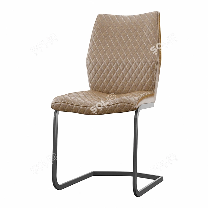 Elegant Upholstered Dining Chair 3D model image 1