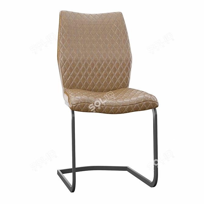 Elegant Upholstered Dining Chair 3D model image 2