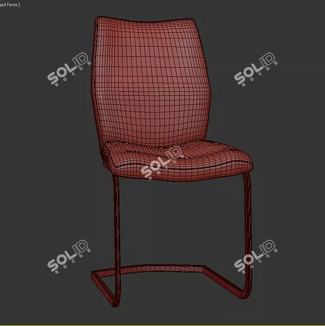 Elegant Upholstered Dining Chair 3D model image 3